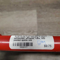 4 Hook Stall Mount Metal Bridle - Tack hook *gc, missing 1 cap, scratches, scrapes, rubs, mnr peeled spots
