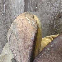 Pointy Toe Tall Western Boots, Inserts *gc, older, rubs, scratches, slices toes: scraped, peeled & thin
