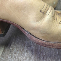Pointy Toe Tall Western Boots, Inserts *xc/vgc, clean, mnr faded, rubs, stains & scuffs
