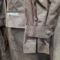 Long Hvy Cotton Lt Oilskin Duster - Slicker *xc/like new, waterproof, older?
