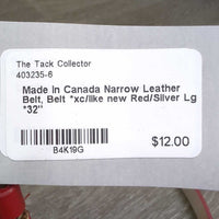 Narrow Leather Belt, Belt *xc/like new
