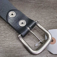 "Hip" Leather Belt, Buckle *xc, mnr dent, NO Keeper

