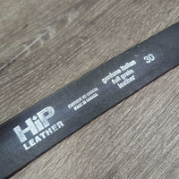"Hip" Leather Belt, Buckle *xc, mnr dent, NO Keeper
