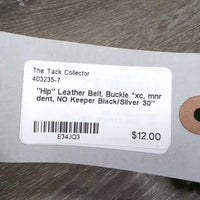 "Hip" Leather Belt, Buckle *xc, mnr dent, NO Keeper
