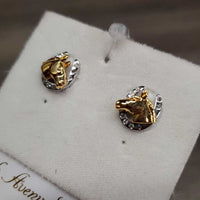 Pr Horsehead Horseshoe Earrings *like new
