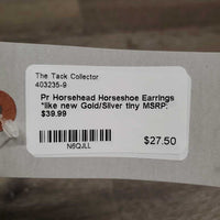 Pr Horsehead Horseshoe Earrings *like new
