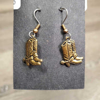 Pr Light Cowboy Earrings & Western Saddle Pin Set *like new
