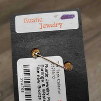 Pr Light Cowboy Earrings & Western Saddle Pin Set *like new
