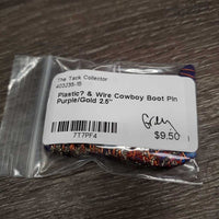 Plastic? & Wire Cowboy Boot Pin
