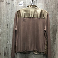 Hvy Leather & Knit Showmanship? Jacket, zip *xc/like new
