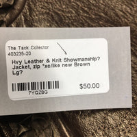 Hvy Leather & Knit Showmanship? Jacket, zip *xc/like new
