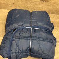 Med Pagoda Stable Blanket, tail, 0 legs *gc, clean, mnr faded, threads, rust, hair, stains, tears, repairs, snags