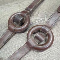 Pr Donut Leather Side Reins *gc/fair, older, dirty, dry, rubs, xholes, creases, older
