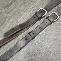 Pr Donut Leather Side Reins *gc/fair, older, dirty, dry, rubs, xholes, creases, older
