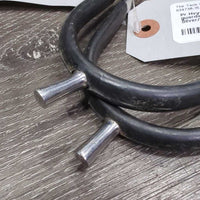 Pr Hvy Thick POW Spurs, rubber guards *gc, rubs, dirt, rust, scrapes
