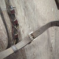 Rsd Padded Bridle, Bling, Buckles *gc, NO Flash, rubs, v.scraped, dry, stiff, stains, scratches, dirt, faded, add on browband
