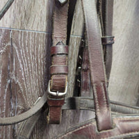 Rsd Padded Bridle, Bling, Buckles *gc, NO Flash, rubs, v.scraped, dry, stiff, stains, scratches, dirt, faded, add on browband

