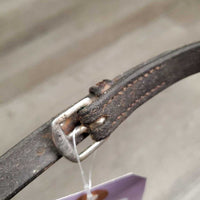 Thick Flash & Buckle on attachment, 2 keepers *gc, clean, residue, stiff, stains, xhole, trimmed
