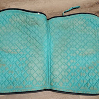 Quilt Jumper Pad, 2x piping *gc, mnr stains, dirt, hair, frayed edge, pills, faded, dingy, puckers, curled edges
