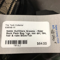 Grooms - Rider Back Pack Bag *vgc, mnr dirt, film, hair & rubs
