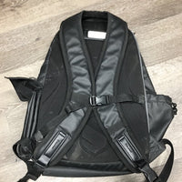 Leather-Nylon Groom "Icon" Backpack *xc/vgc, clean, faded seams, mnr dirt, hair, rubs, threads, logo scuffs