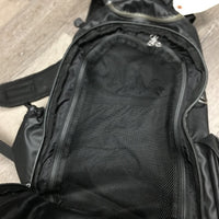 Leather-Nylon Groom "Icon" Backpack *xc/vgc, clean, faded seams, mnr dirt, hair, rubs, threads, logo scuffs