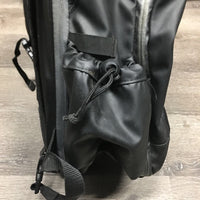 Leather-Nylon Groom "Icon" Backpack *xc/vgc, clean, faded seams, mnr dirt, hair, rubs, threads, logo scuffs