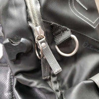 Leather-Nylon Groom "Icon" Backpack *xc/vgc, clean, faded seams, mnr dirt, hair, rubs, threads, logo scuffs
