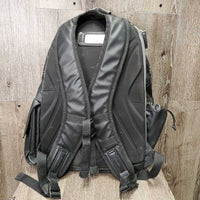 Leather-Nylon Groom "Icon" Backpack *xc/vgc, clean, faded seams, mnr dirt, hair, rubs, threads, logo scuffs

