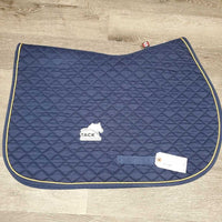 Quilt Jumper Saddle Pad, 1x piping *vgc, clean, mnr hair, pills, rubs, puckers, faded
