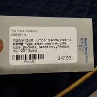 Quilt Jumper Saddle Pad, 1x piping *vgc, clean, mnr hair, pills, rubs, puckers, faded
