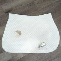 Quilt Jumper Saddle Pad "DHIP" *gc mnr hair, dirt, stains, dingy, puckers, big stain
