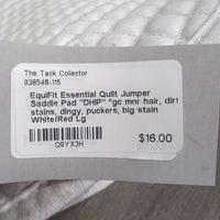 Quilt Jumper Saddle Pad "DHIP" *gc mnr hair, dirt, stains, dingy, puckers, big stain
