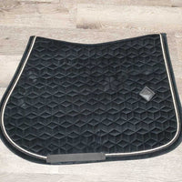 Velvet Jumper Saddle Pad, 2x piping *vgc mnr hair, dirt, rubs, stains?
