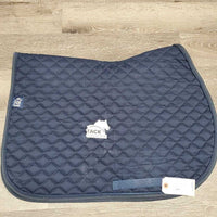 Quilt Jumper Pad, 1x piping, "EQ" *vgc, clean, mnr hair, shavings, residue, rubs, faded, snags, puckers, unstitched
