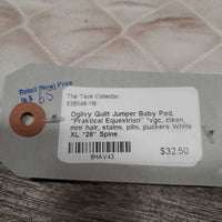 Quilt Jumper Baby Pad, "Praktical Equestrian" *vgc, clean, mnr hair, stains, pills, puckers
