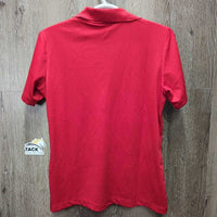 SS Polo Shirt, 1/4 Button Up, tags "Equine Canada" *vgc, v.mnr stains
