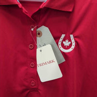 SS Polo Shirt, 1/4 Button Up, tags "Equine Canada" *new
