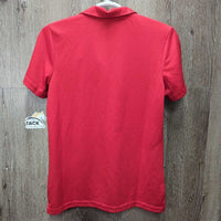 SS Polo Shirt, 1/4 Button up "Equine Canada" *gc, snag
