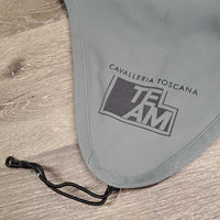 Tie Down Jersey Ear Bonnet, "Cavalleria Toscana TEAM" logo *vgc, v.mnr stains, threads
