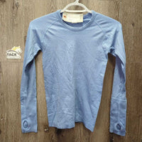 LS Seamless Shirt *vgc, clean, mnr sleeve stains & run
