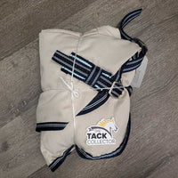 Cotton Stable Sheet, 2 legs, tail *xc, clean, mnr stains, hair, threads
