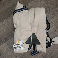 Cotton Stable Sheet, 2 legs, tail *xc, clean, mnr stains, hair, threads
