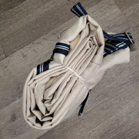 Cotton Stable Sheet, 2 legs, tail *xc, clean, mnr stains, hair, threads
