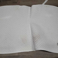 Quilt All Purpose Saddle Pad, "Champion 2014" *gc, clean, hair, pills, mnr threads, stains, rubs, unstitched, puckers
