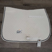 Quilt Jumper Saddle Pad, "Willowdale", 1x piping *gc, clean, stains, pills, mnr rubs, threads
