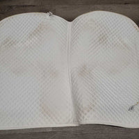 Quilt Jumper Saddle Pad, "Willowdale", 1x piping *gc, clean, stains, pills, mnr rubs, threads
