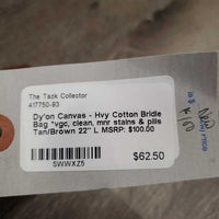 Canvas - Hvy Cotton Bridle Bag *vgc, clean, mnr stains & pills
