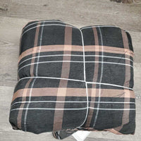 Lt Stable Blanket, "J", 2 legs *gc, clean, mnr lining tears, faded, hair, rubs, snags, threads, missing grommets
