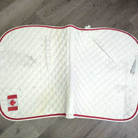 Quilt Jumper Saddle Pad, Piping *vgc, clean, mnr stains, discolored, rubs & hair
